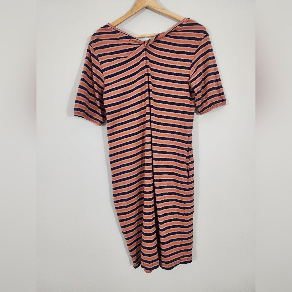 Pact stripe avery midi dress womens‎ S 100% organic cotton casual pockets comfy - Picture 5 of 11